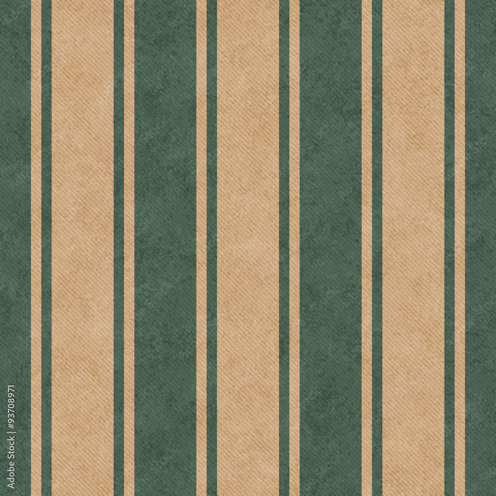 Fototapeta premium Green and Beige Striped Tile Pattern Repeat Background