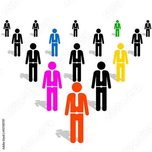 people icon vector in colorful