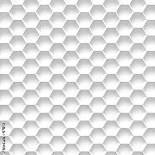 Fototapeta Naklejka Na Ścianę i Meble -  Black and white honeycomb. Abstract background. 3D illustration isolated on white background
