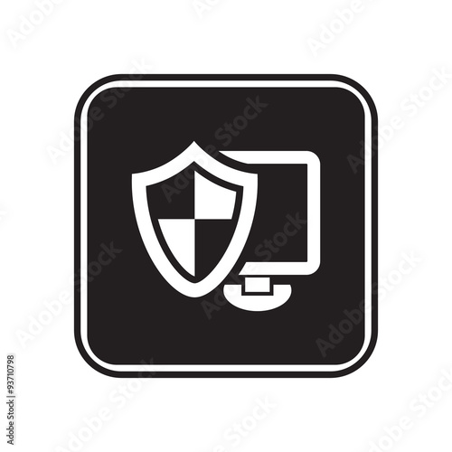 Computer under protection icon