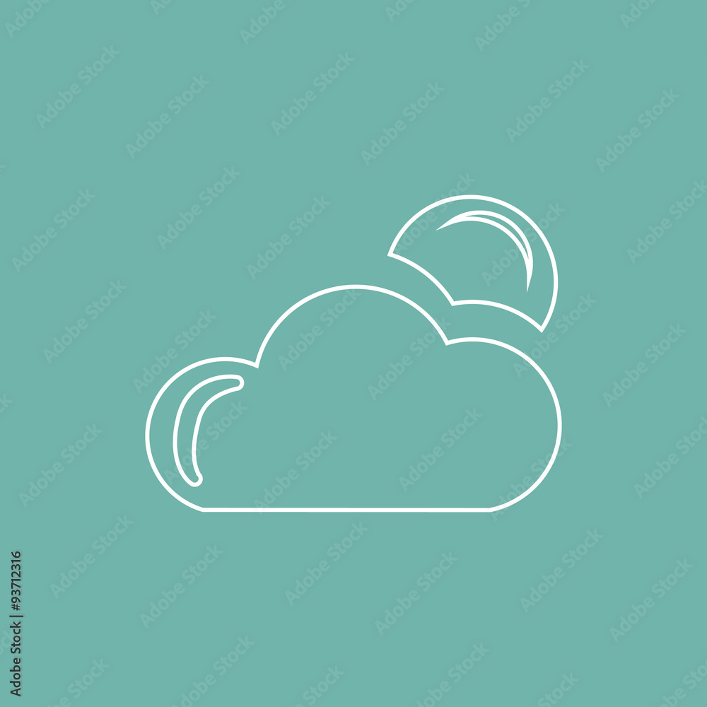 Cloudy night weather icon Cloudy night weather icon
