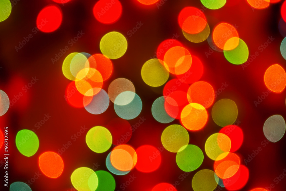 Multicolored defocused bokeh blurry lights, Christmas lights, fe Multicolored defocused bokeh blurry lights, Christmas lights, fe
