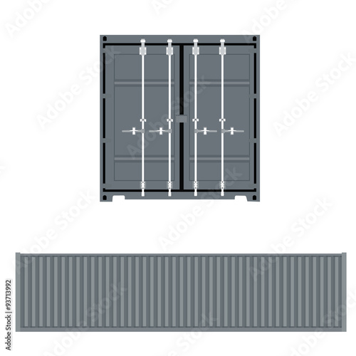 Container back and side view