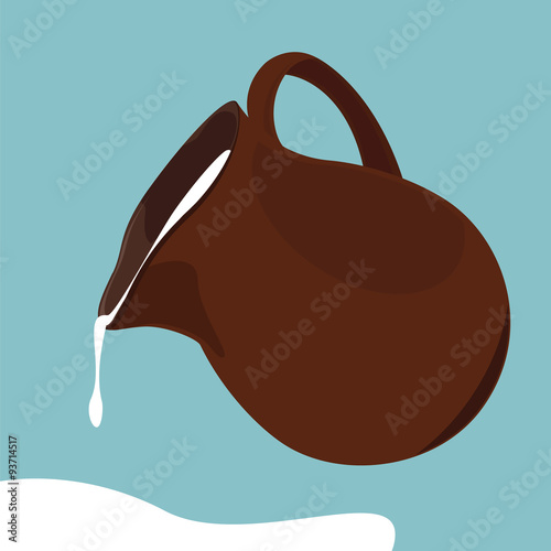 Pouring milk