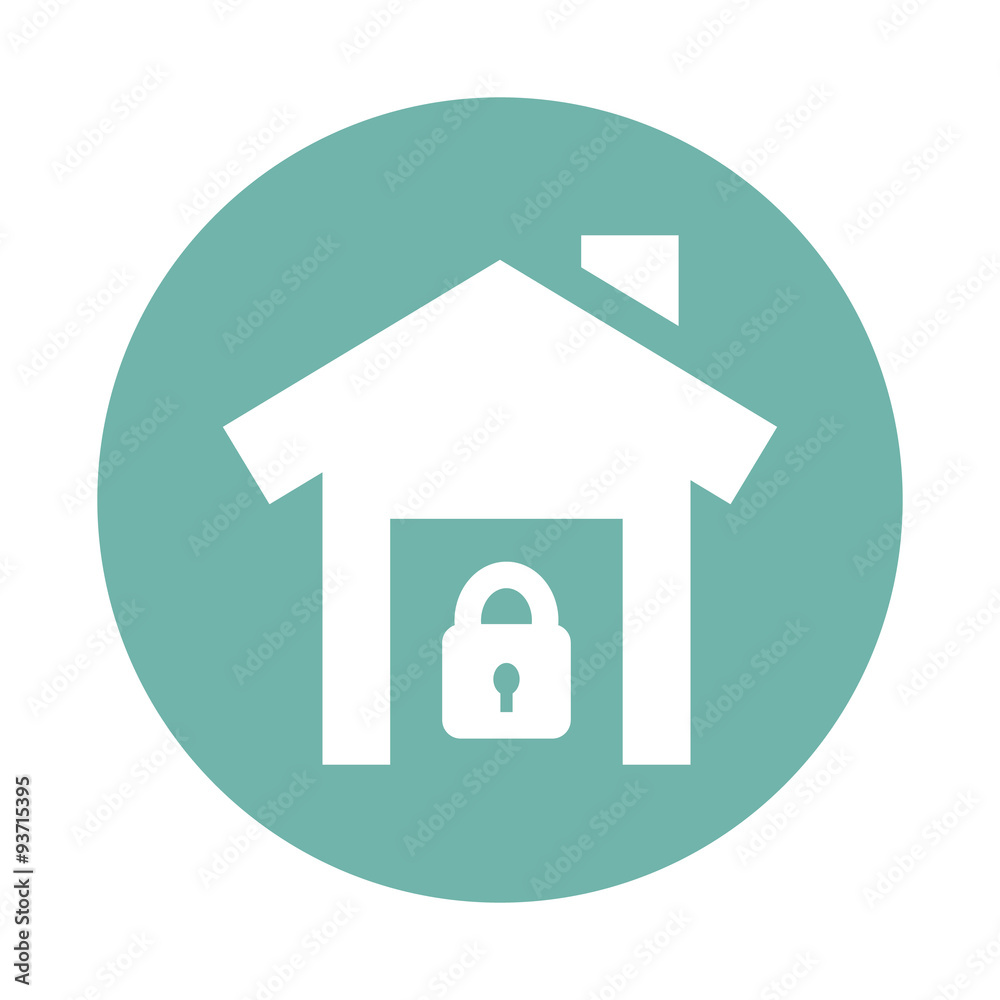 House in safety icon
