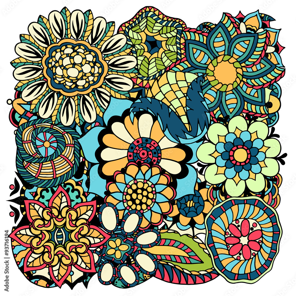 floral zentangle floral zentangle