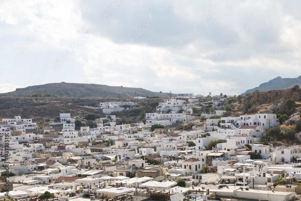 The white houses of Lindos in Rhodes island