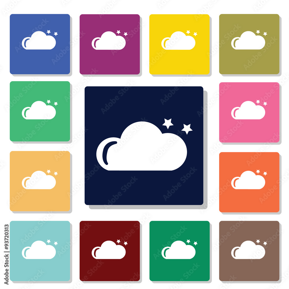 Cloudy night weather icon Cloudy night weather icon