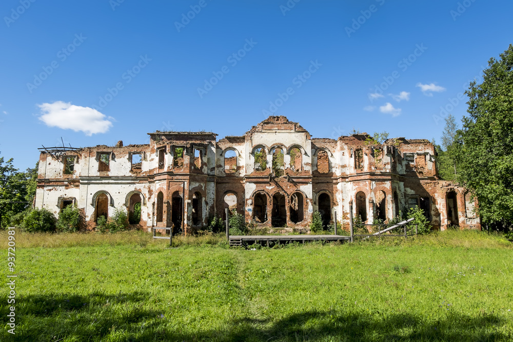  the ruins of the Gostilitskiy Palace and Park ensemble in the L