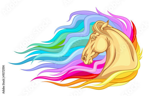 Rainbow horse