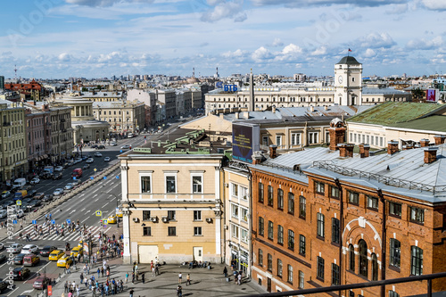 The view from the roof on Ligovsky Prospekt and Moskovsky train