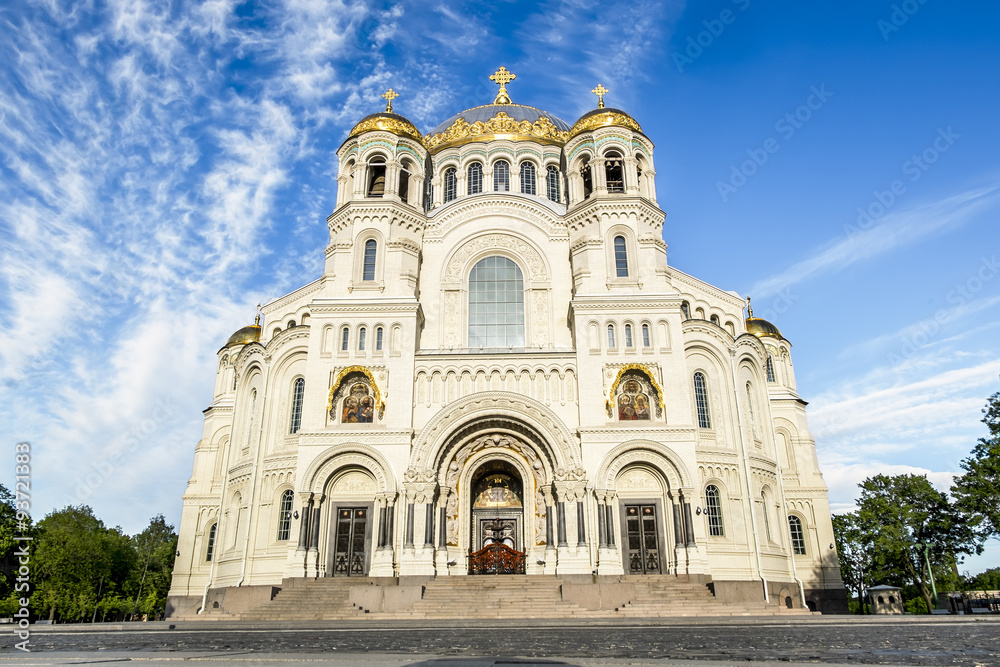 Naval Cathedral of St. Nicholas in Kronstadt, St-Petersburg.