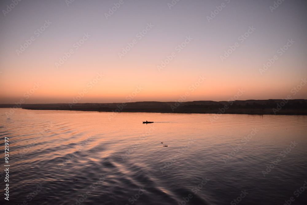 Fototapeta premium Sonnenuntergang am Nil