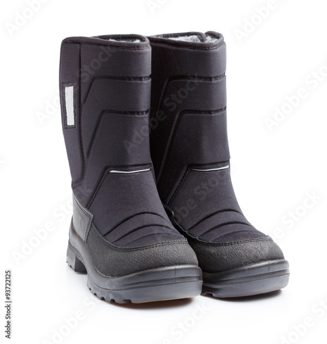 Kids snow boots isolated
