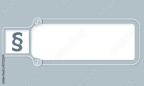 Gray box with white frame for your text and paragraph