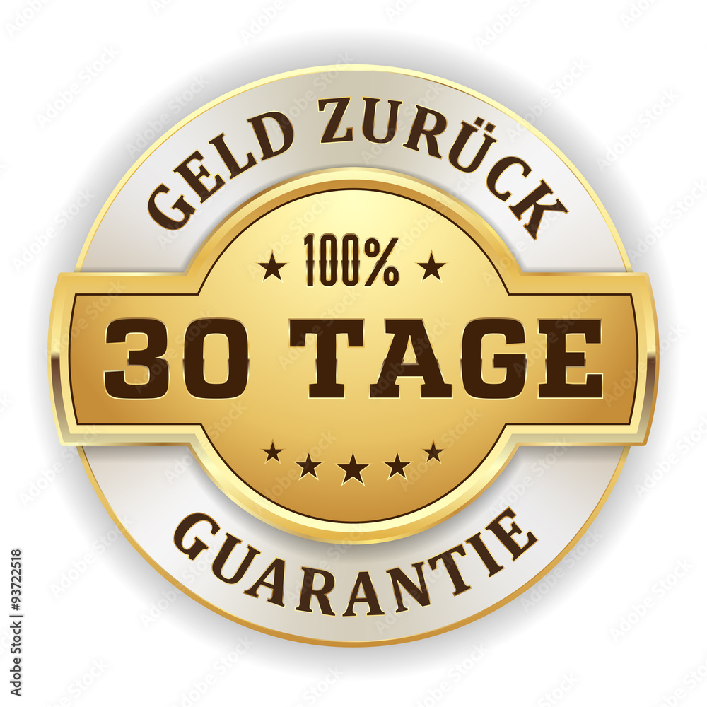 Goldener 30 Tage Geld Zurück Garantie Siegel