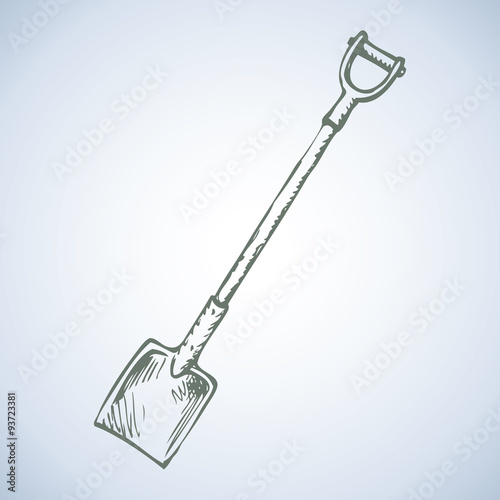 Shovel. Vector drawing
