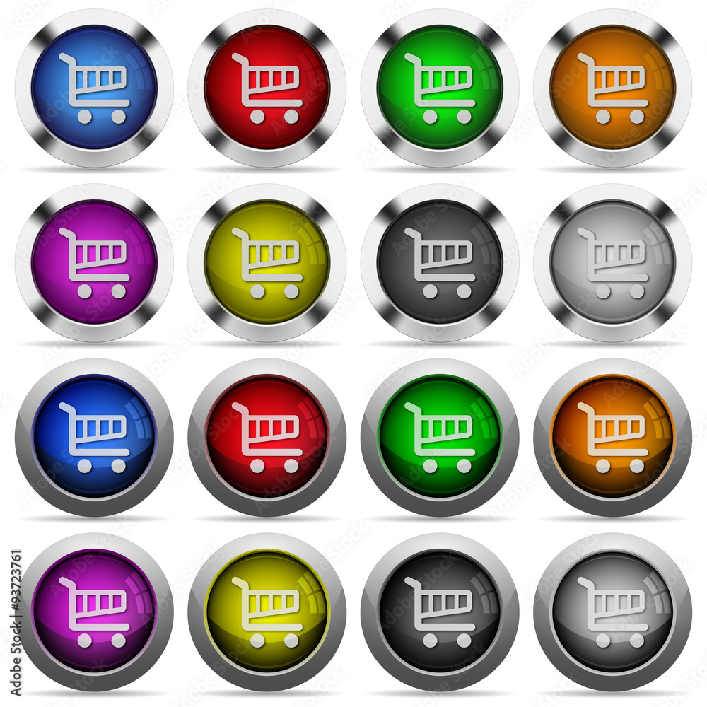 Set of color cart web buttons Set of color cart web buttons