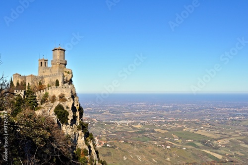 San Marino view on castle