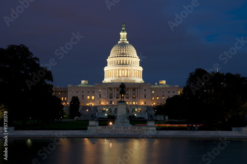 United States Capitol Buidling after sunset, Washington D.C., District of Columbia, USA