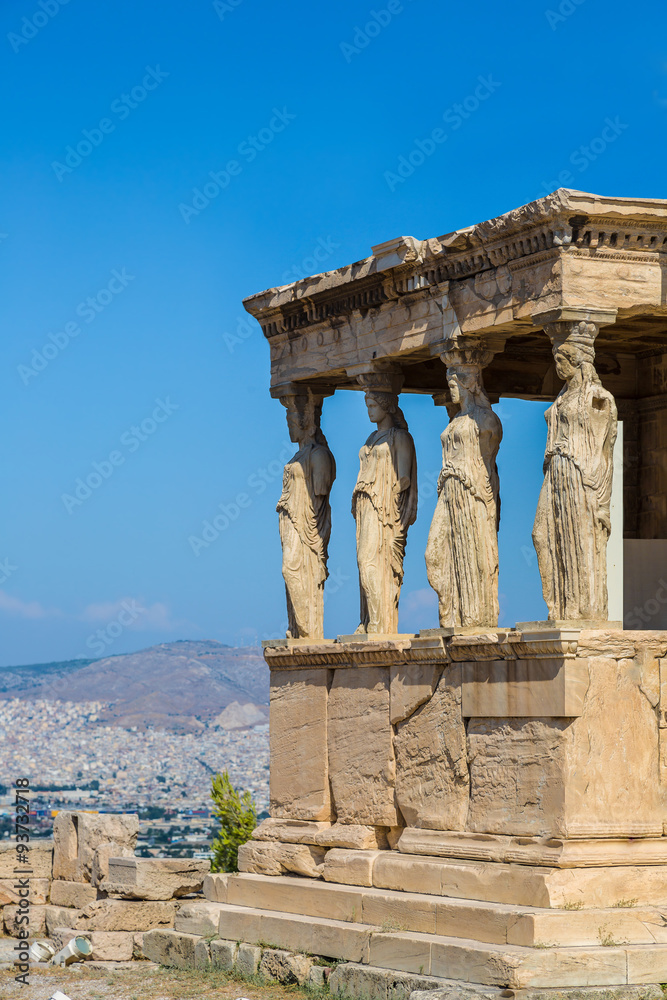 Caryatids, Erechtheum temple on the Acropolis