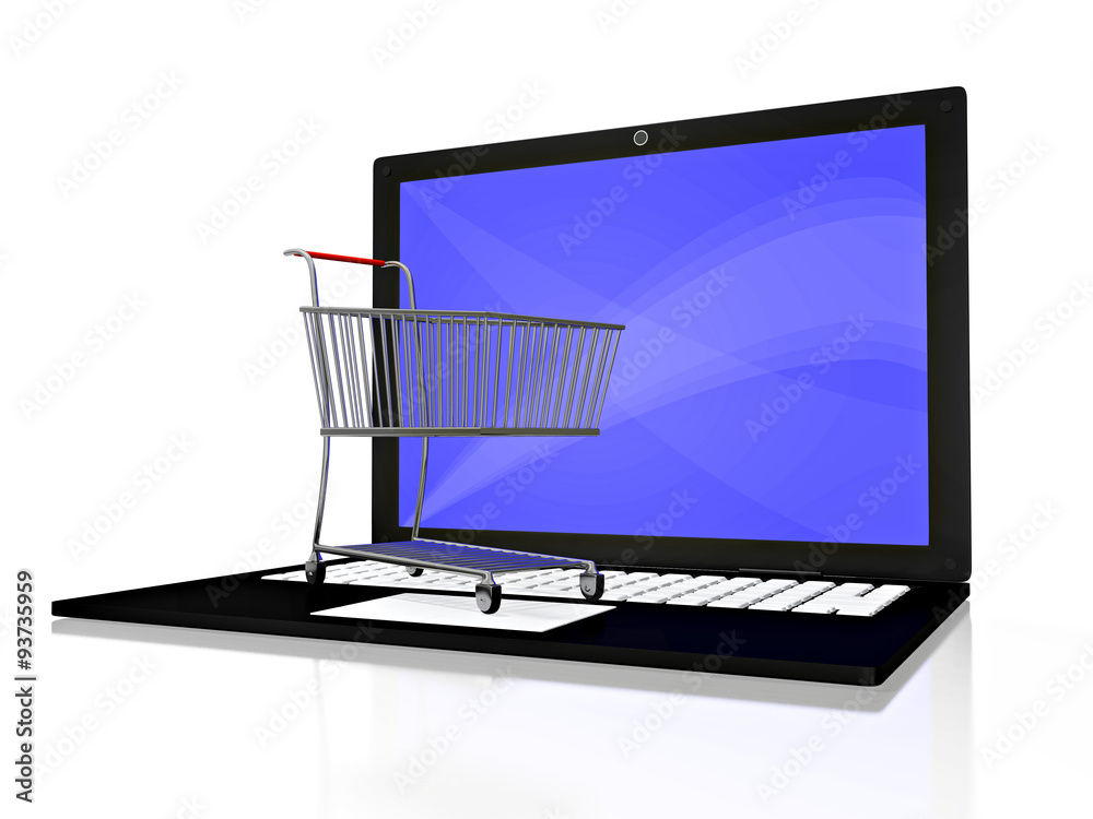 Shopping Cart on Laptop Shopping Cart on Laptop