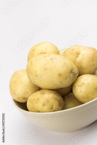 potato isolated on white background close up