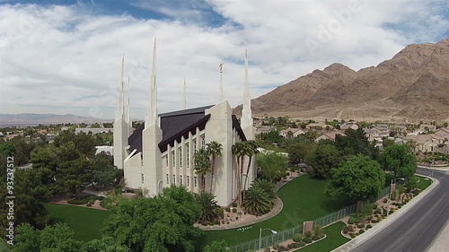 Aerial Mormon LDS Temple high HD 012 photo