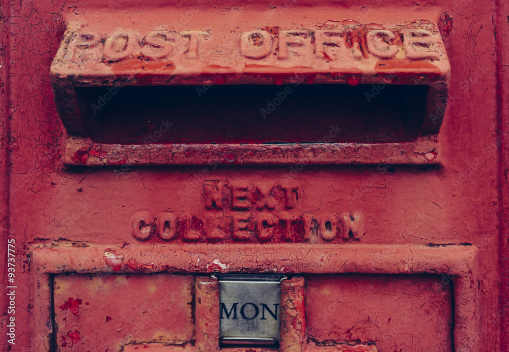 An old red post box.