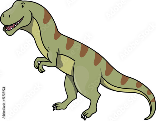 Dinosaur funny cartoon illustration