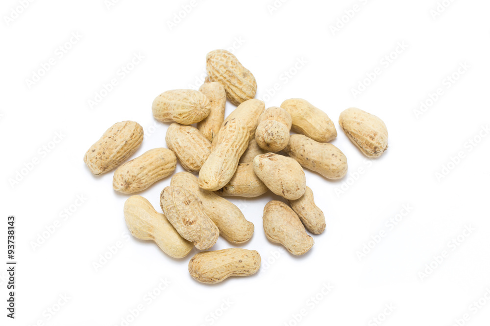 Peanuts isolated on white background. Peanuts isolated on white background.