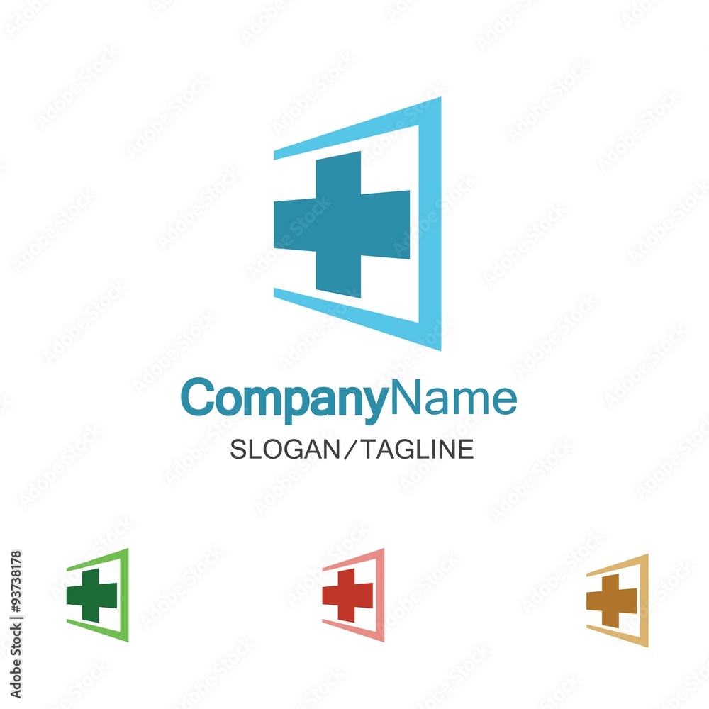 Obraz premium Medical logo icon vector