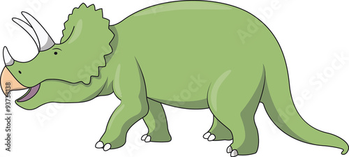 Fototapeta Naklejka Na Ścianę i Meble -  Triceratop cartoon illustration
