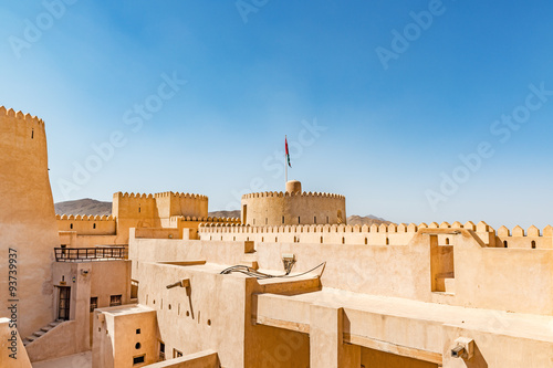 Rustaq Fort in the Al Batinah Region of Oman. It is located about 175 km to the southwest of Muscat, the capital of Oman. photo