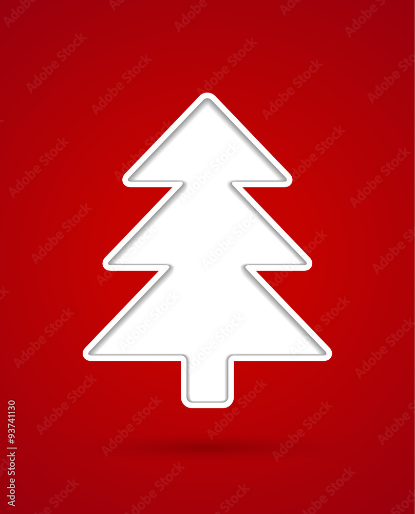 Fototapeta premium Cut out christmas tree