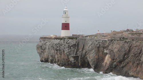 Gibraltar Lighthouse ocean waves P HD 9709