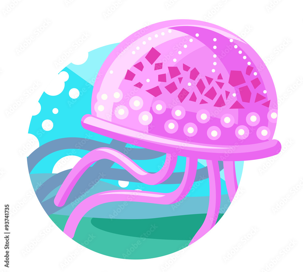 medusa en el mar