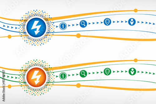 Lightning icon  on background for banner, web, site, design, adv