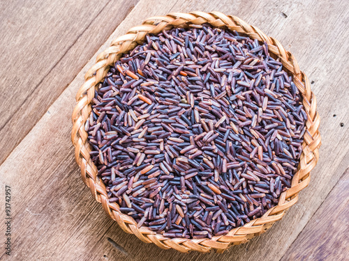 Canvas Print Rice berry in basketwork