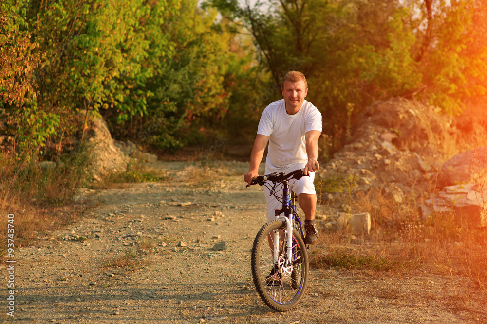 Mountain Bike cyclist riding outdoor