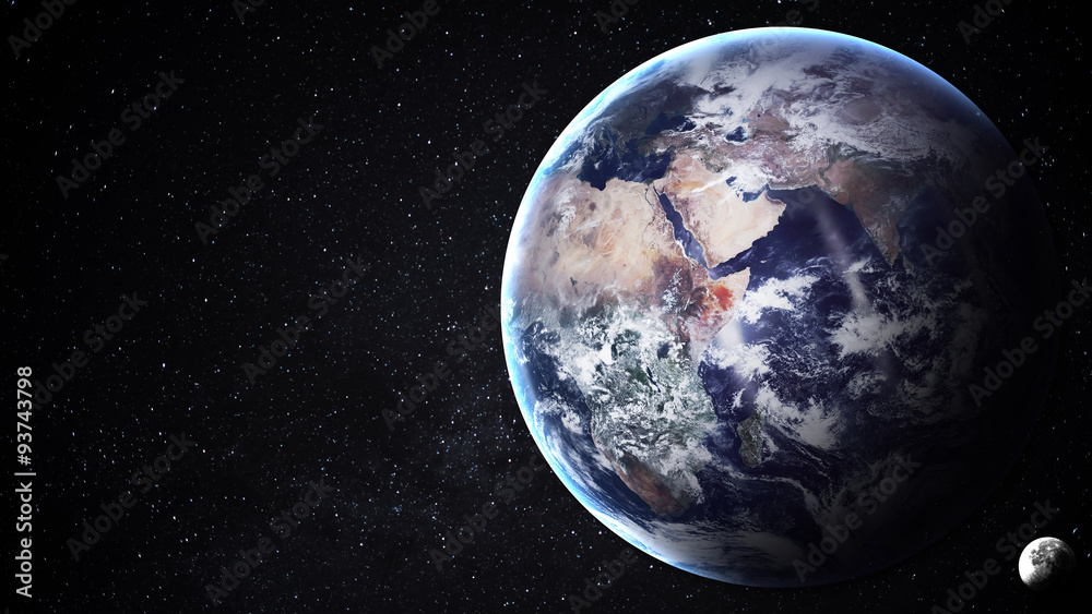 Obraz premium High resolution image of Earth in space. Elements furnished by