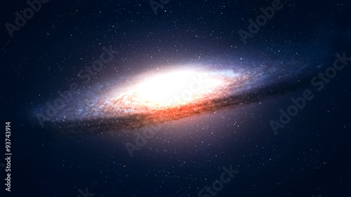High resolution Incredibly beautiful spiral galaxy somewhere in