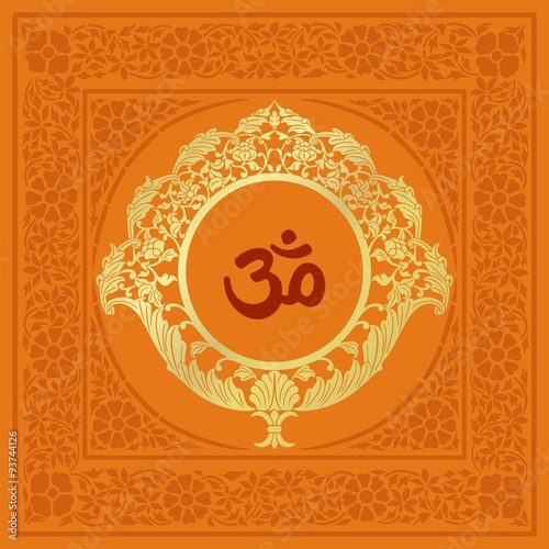 aum syllable, paisley design ,Hinduism, India
