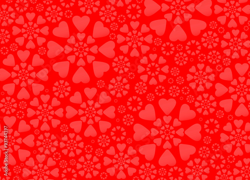 Flower heart shaped background for St. Valentine's Day