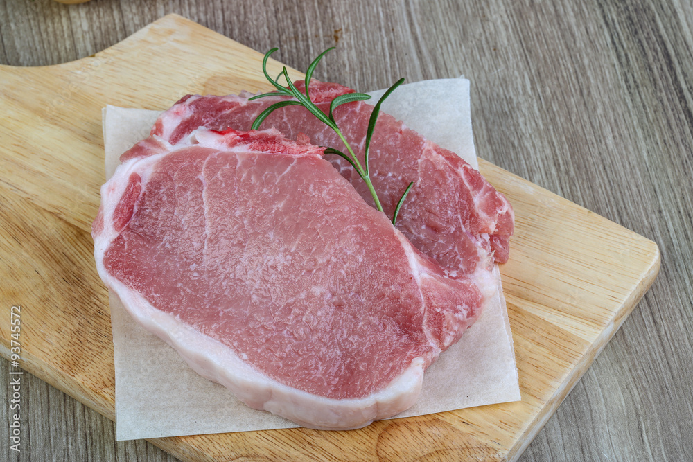 Raw pork steak Raw pork steak