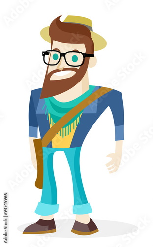 hombre moderno hipster vestido a la moda