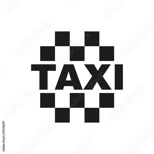 The taxi icon. Cab and taxicab symbol. Flat