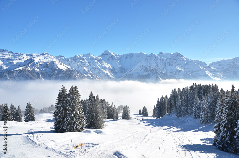 Fototapeta premium Braunwald, Switzerland