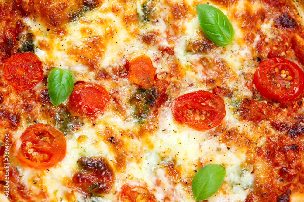 close up Pizza Margherita