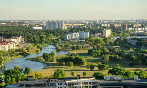 Панорама города. Вид сверху. Минск. Беларусь. © ola_pisarenko